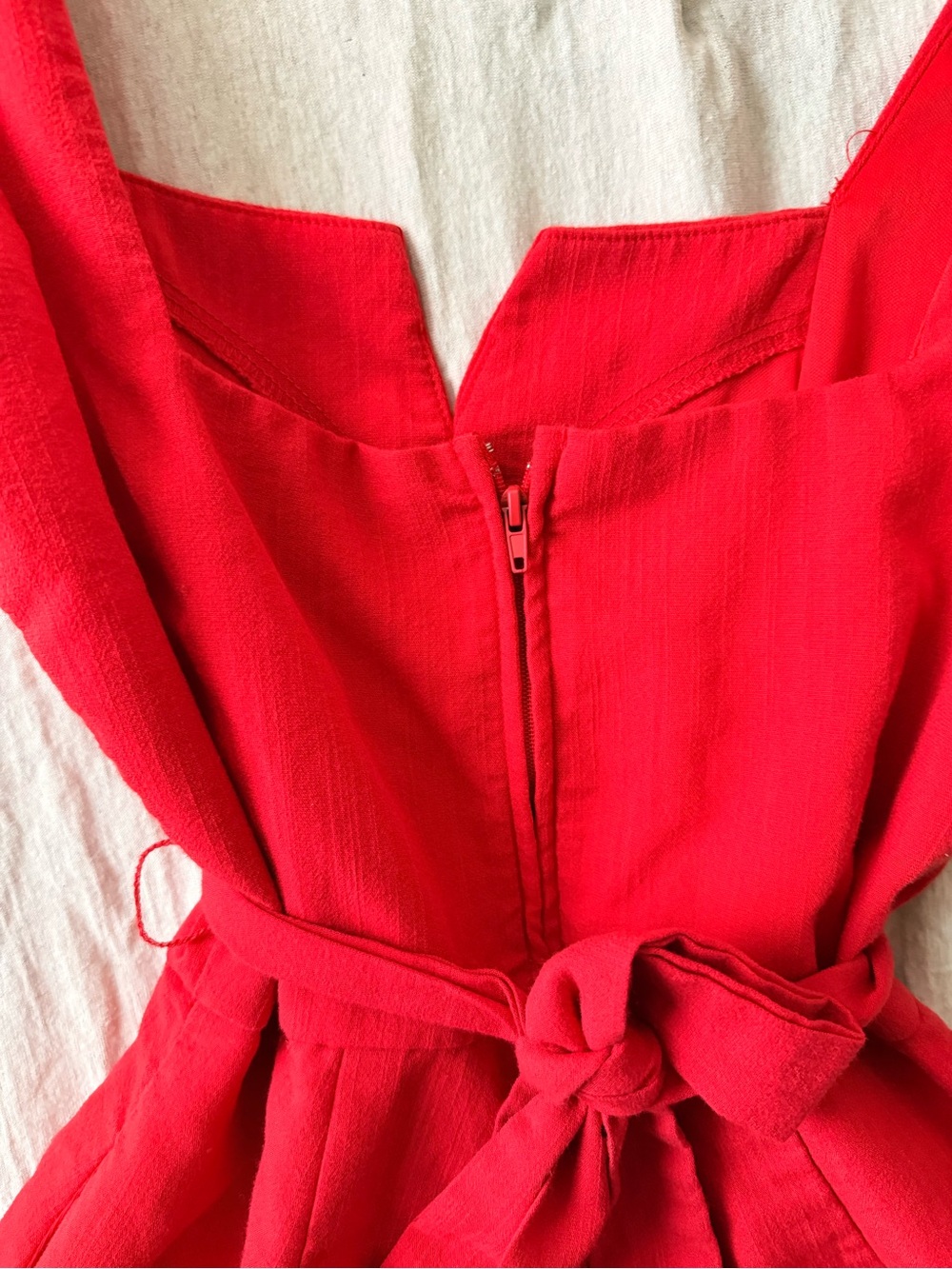 Francesca’s Red Ruffle Strap Romper - Picture 6 of 6